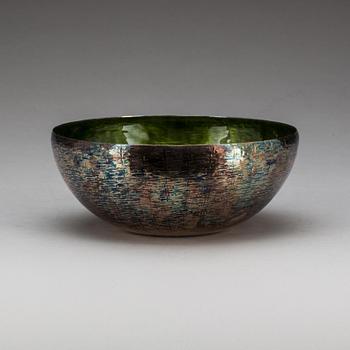 EVA HIDSTRÖM, skål, Kultakeskus, Tavastehus 1970, sterling och emalj.
