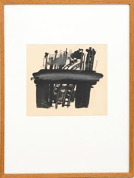 Lage Lindell, mixed media, signed.