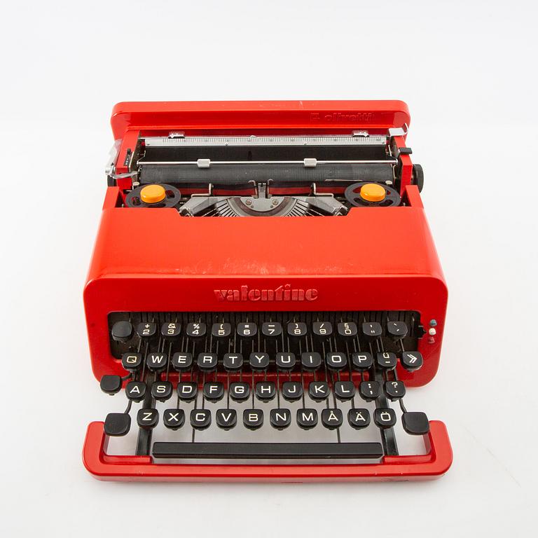 Ettore Sottsass, typewriter, "Valentine", Olivetti, Italy.