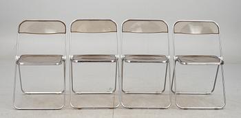 STOLAR, 4 st, "Plia", Giancarlo Piretti, Castelli, Italien 1970-tal.