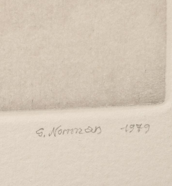 GUNNAR NORRMAN, torrnål, 2 st, sign o numr o dat.