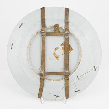 Five porcelain plates, China, 18th century and late Qing dynasty.