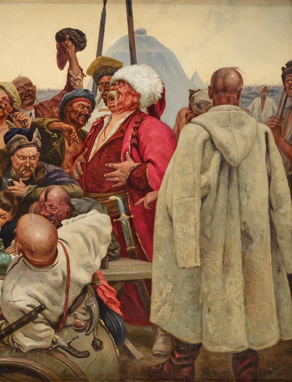 Ilja Jefimovitj Repin, copy after, "Reply of the Zaporozhian Cossacks".