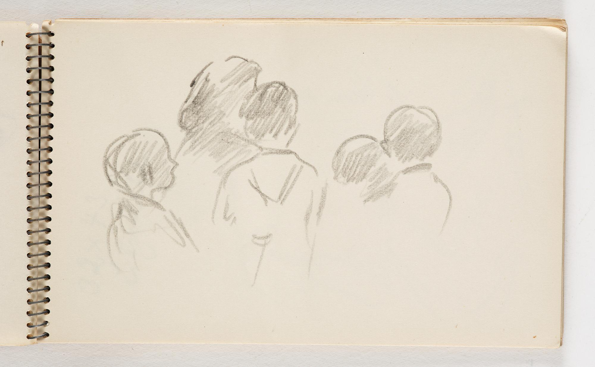 Lotte Laserstein, 10 små skissblock med teckningar.