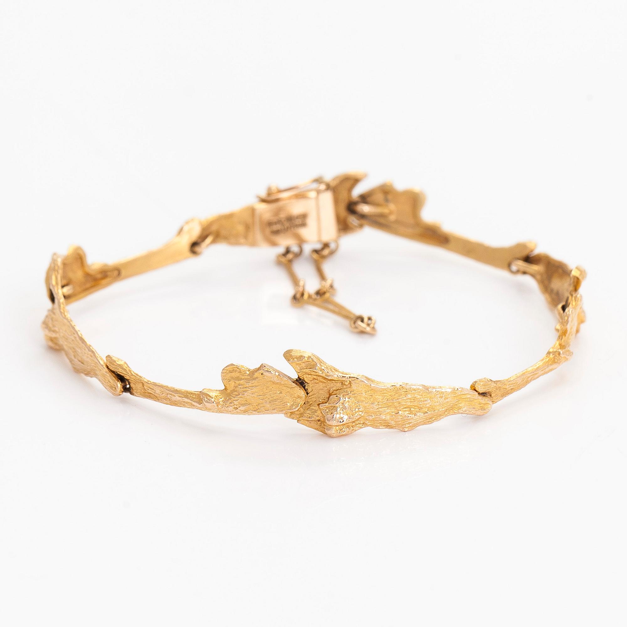 Björn Weckström, rannekoru, "Maariankämmekät"", 14K kultaa.