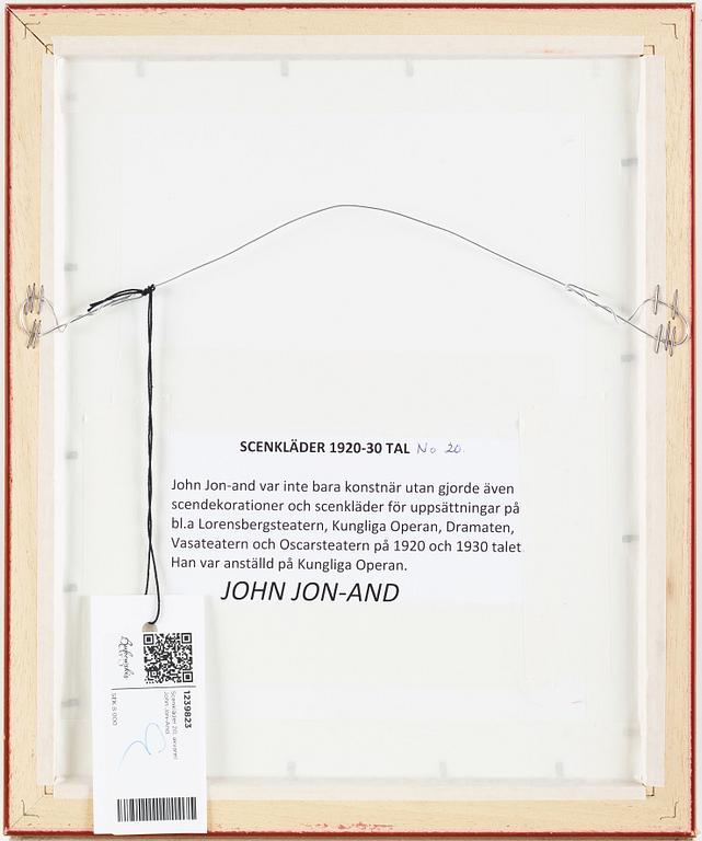 John Jon-And, watercolour/gouache, stamped signature.