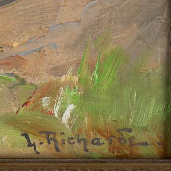 Ludvig Richarde, oil on panel, signed.