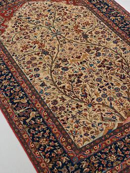 A RUG. A semi-antique Kashan, a so called Dabir. 206 x 137 cm.