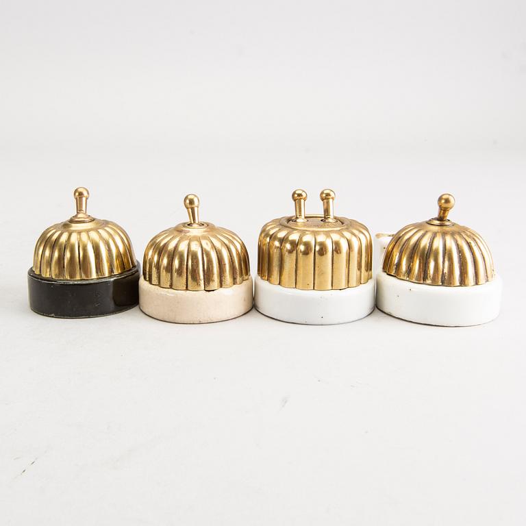 STRÖMBRYTARE, 23 st bland annat Lauritz Knudsen, Danmark, 1900-talets början.