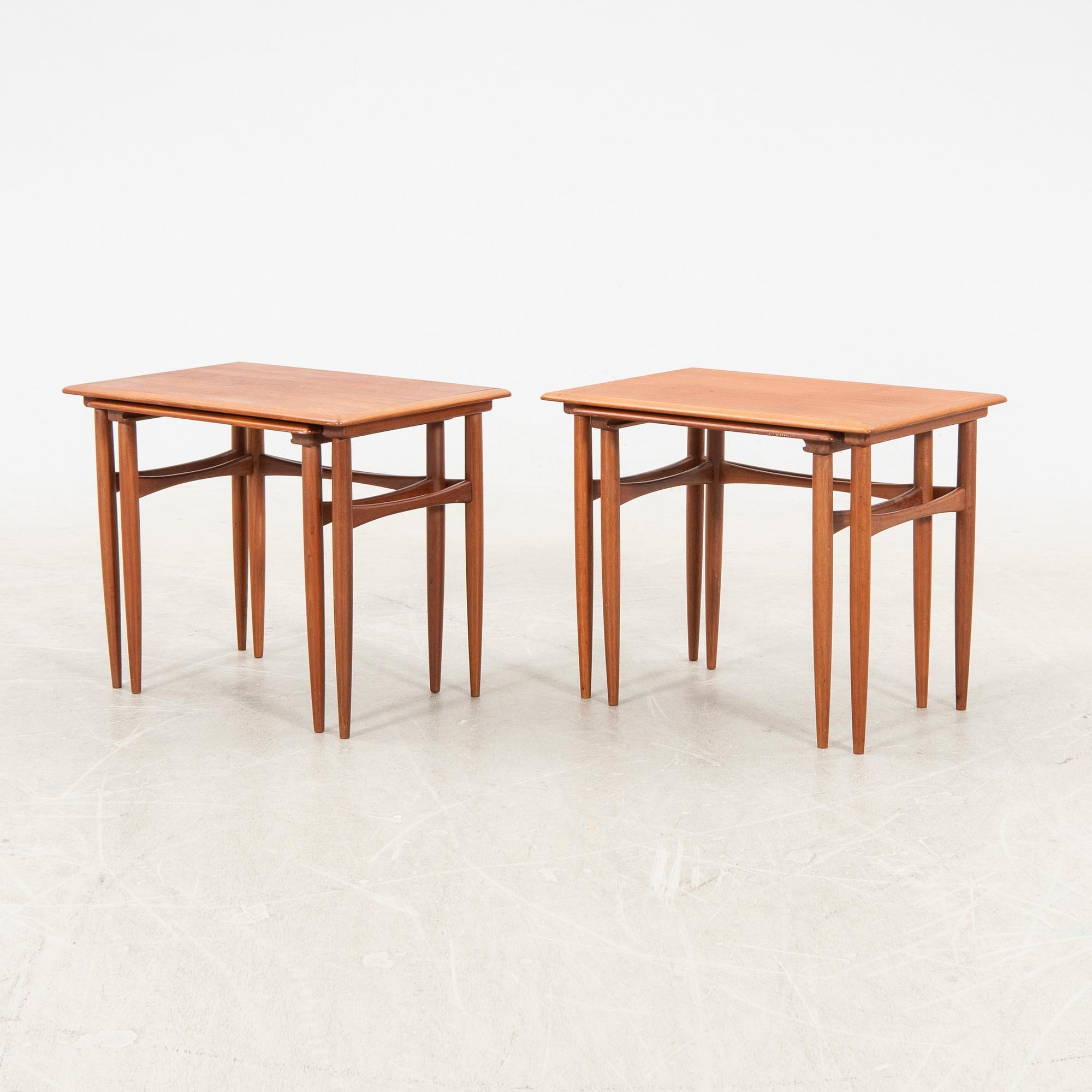 Pair of 1960s Danish nesting tables/side tables.