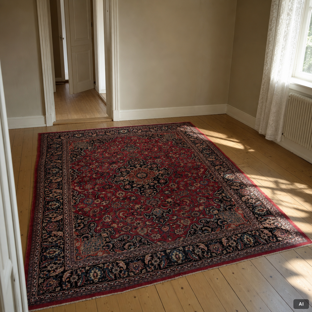 Rug, Meshed, 383 x 294 cm.