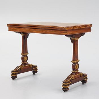 A William IV kingwood and mahogany card table by Thomas & George Seddon (firm active in London 1753/1815-70).