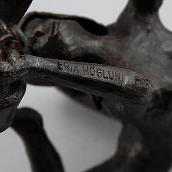Erik Höglund, skulptur/ljuslampett, smide, Lars Larsson Konstsmide, signerad, numrerad 1/10.