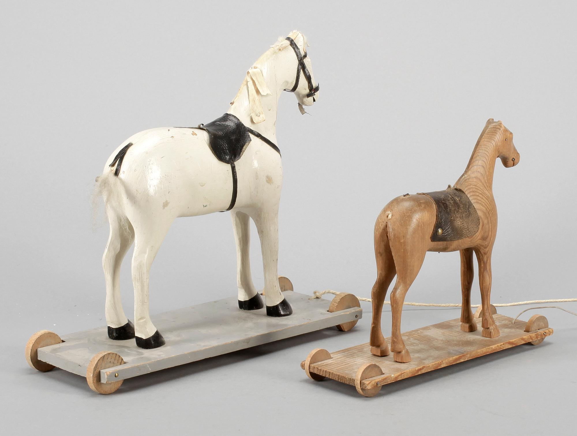 LEKSAKSHÄSTAR, 2 st, 1800-tal.