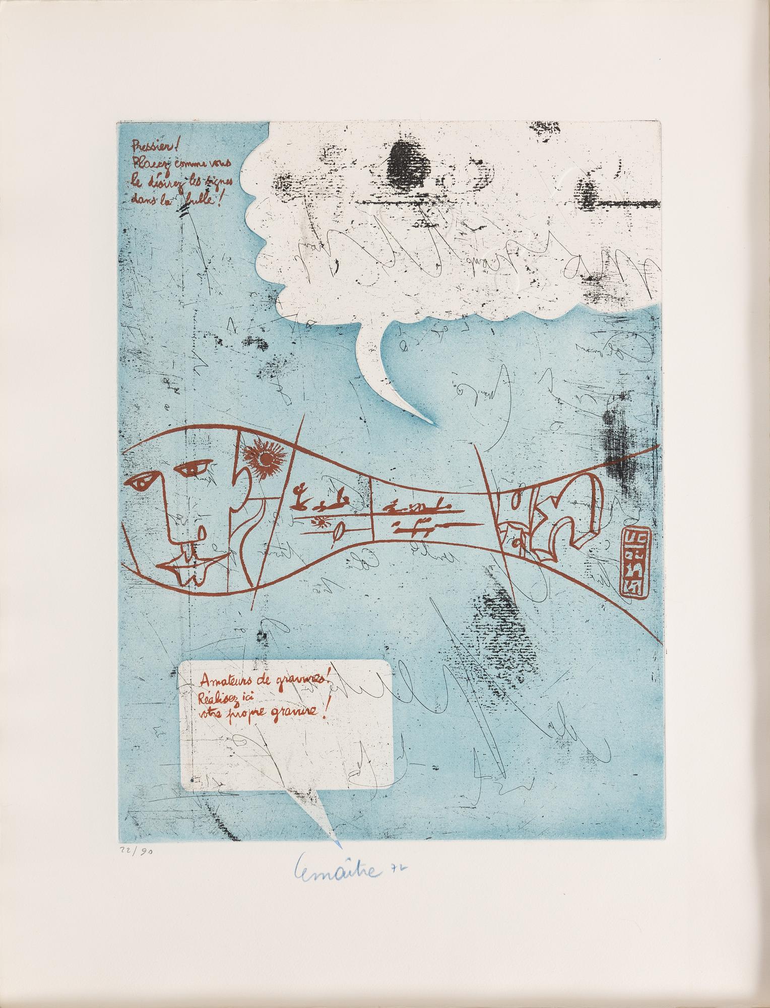Folder with graphic prints by various artists "Les Hypergraphies".
