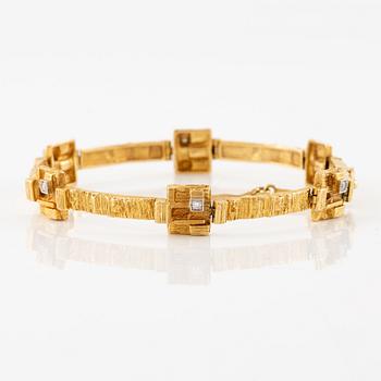 Björn Weckström, armband 18K guld med åttkantslipade diamanter "Diamantetapper", för Lapponia.
