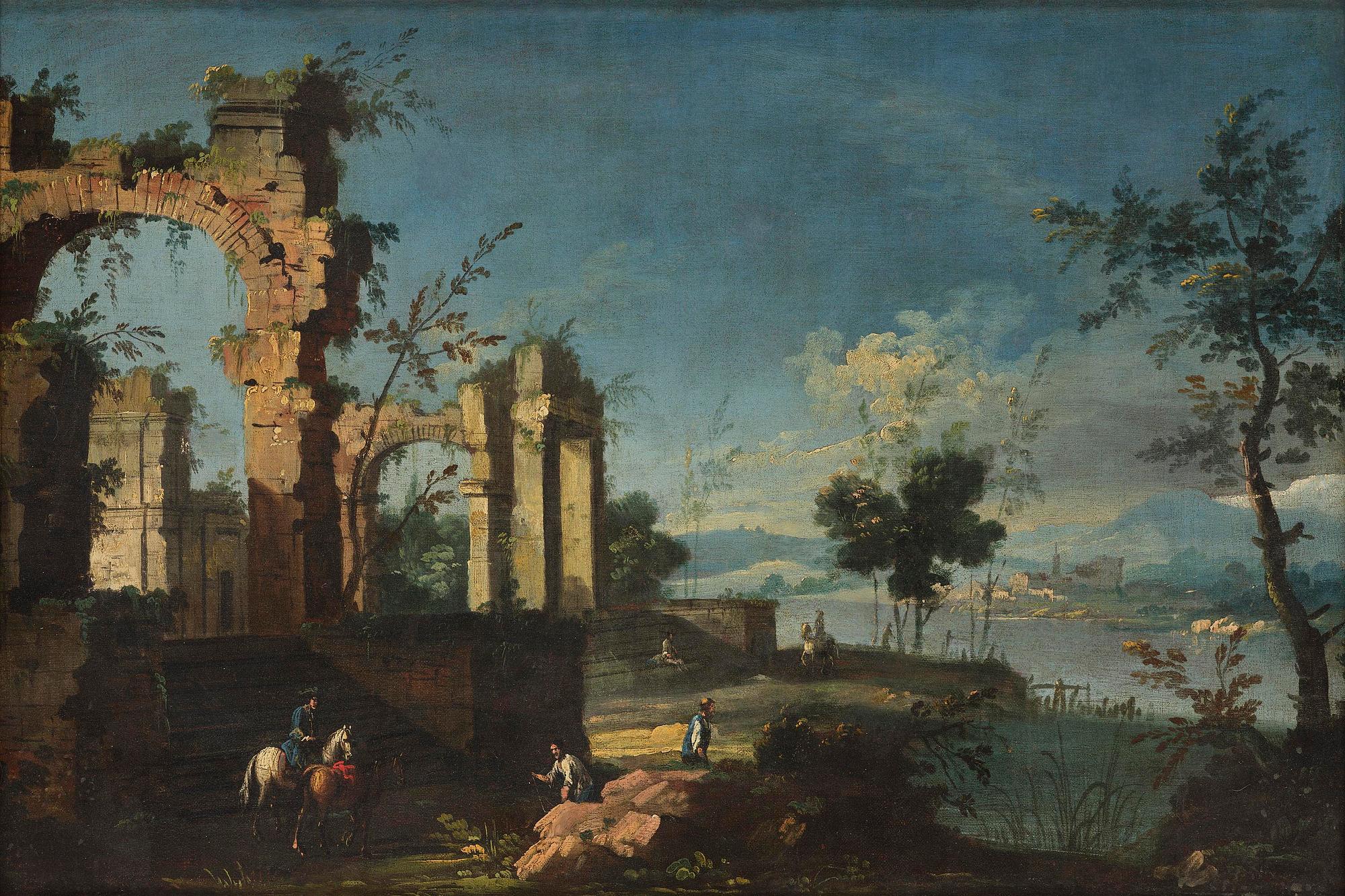 Giovanni Paolo Panini, hans krets, Ruinlandskap.