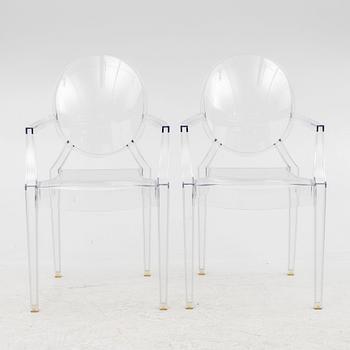 Philippe Starck, karmstolar, ett par, "Louis Ghost", Kartell.