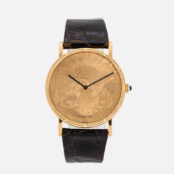 CORUM, Coin Watch "Twenty Dollars", wristwatch, 35 mm.