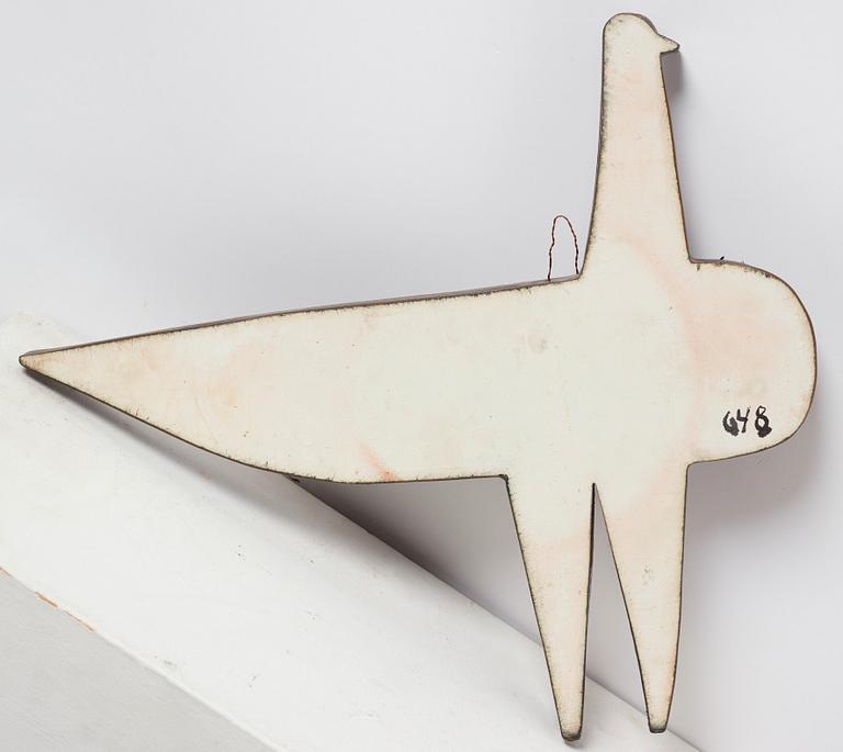 Birger Kaipiainen, a wall sculpture of a bird, Rörstrand, Sweden 1950s.