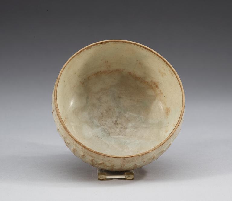 A pale celadon lotus shaped bowl, Song dynasty.