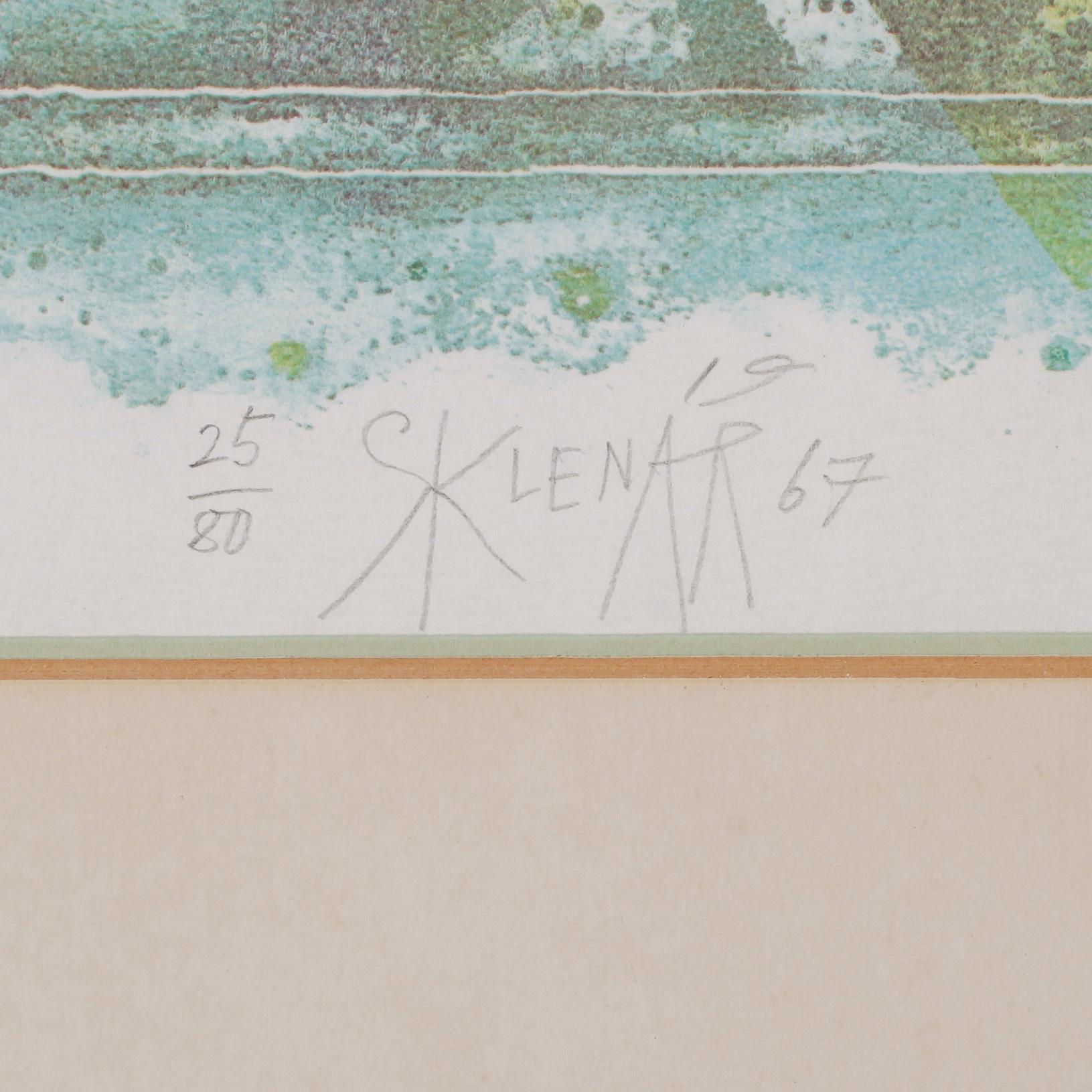 ZDENEK SKLENAR, färglitografi, signerad, daterad 1967 och numrerad 25/80.