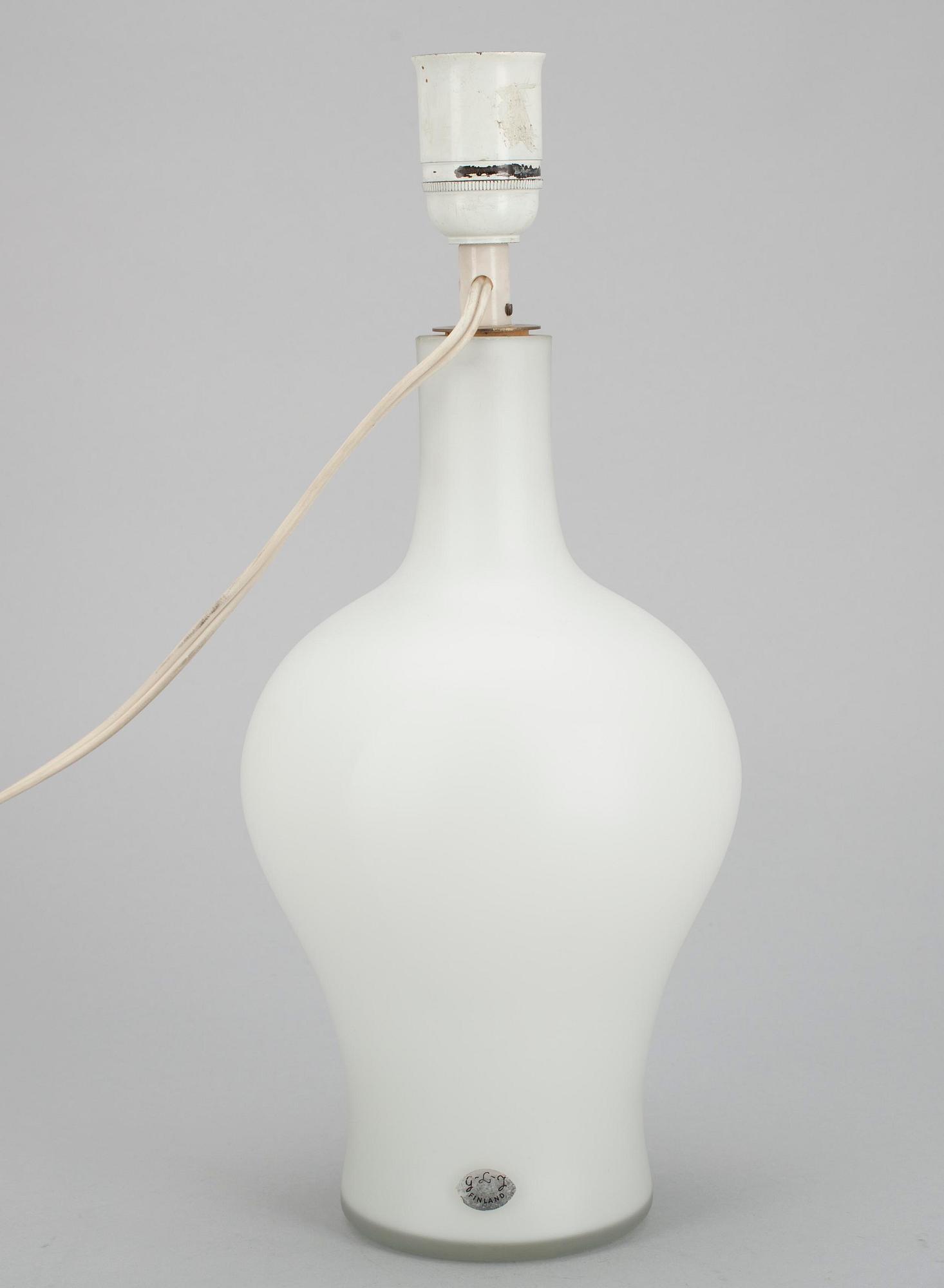 BORDSLAMPA, glas, design, Greta Lisa Jäderholm-Snellman, Iittala 1900-talets mitt.