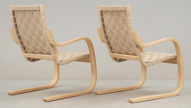 FÅTÖLJER, ett par, "406", Alvar Aalto, Artek, 2003.