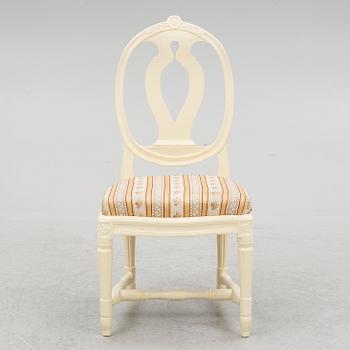 A set of four (2+2) Gustavian chairs, Stockholm, late 18th century.