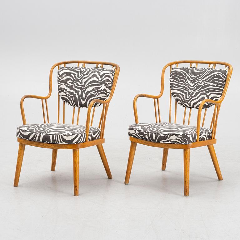 Aage Herman Olsen, a pair of model '1774' chairs, Kocks Snickerifabrik, Sweden, mid 20th Century.