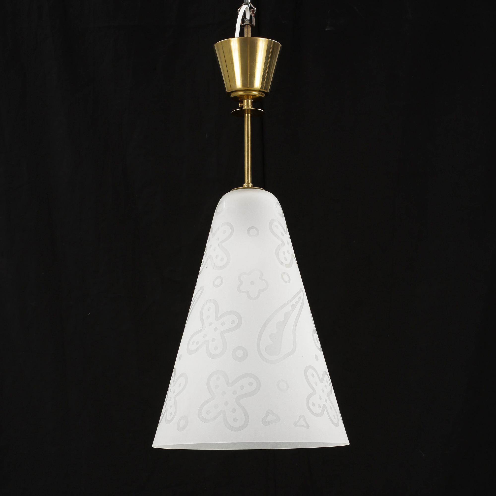 TAKLAMPA, Sverige, 1940/50-tal. Höjd ca 63 cm.