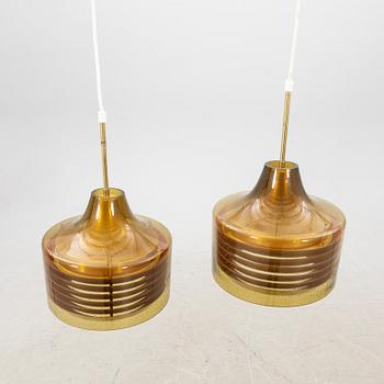 Ceiling lamps, a pair of Fagerhult from the 1960s/70s.