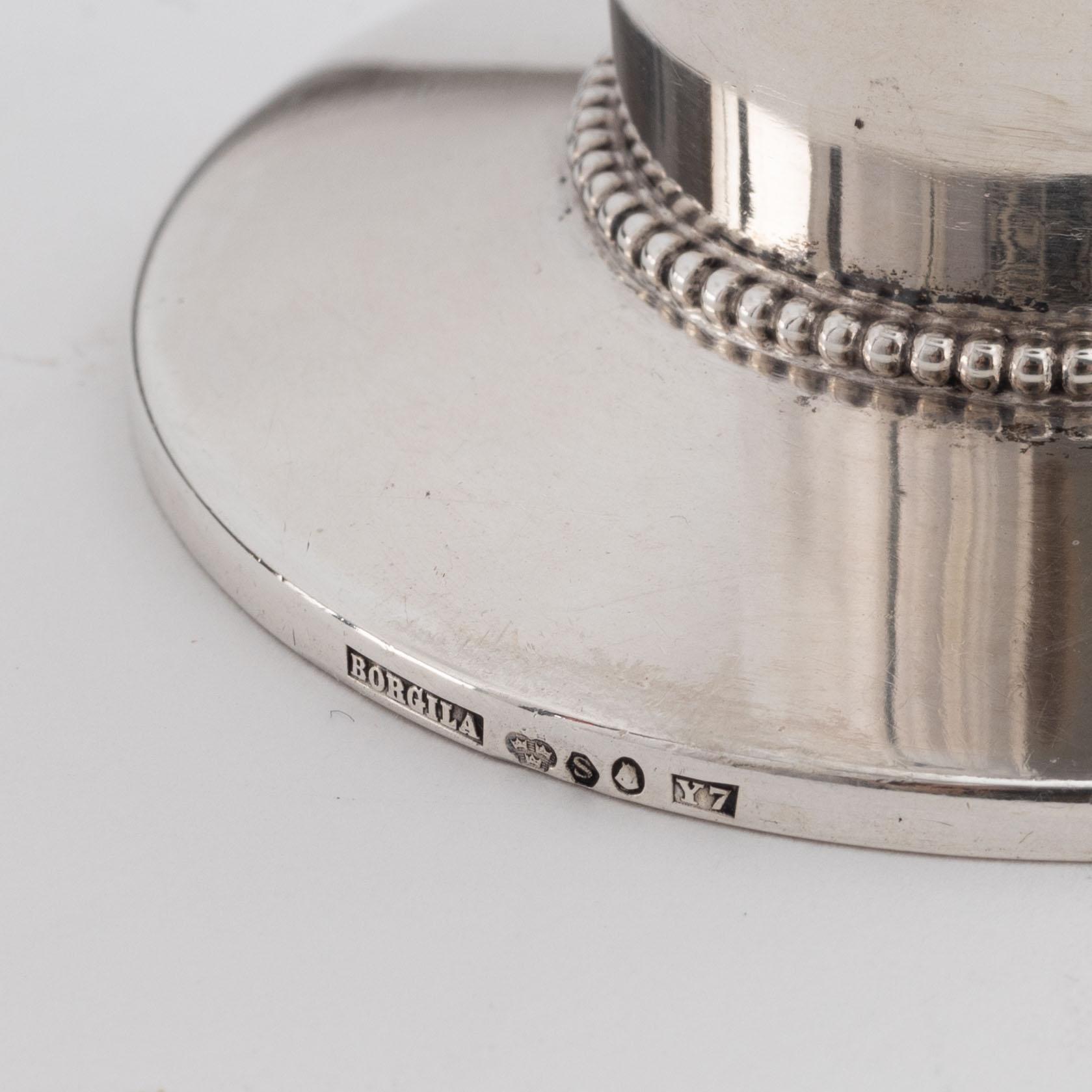 Atelier Borgila, a pair of silver sugar-shakers, Stockholm 1925.