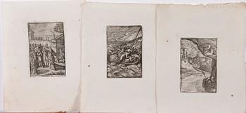 KOPPARSTICK ,33 st, bla efter J. Bourdon, 1700-1800-tal.