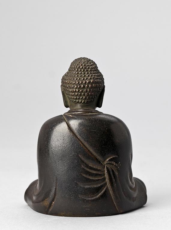 BUDDHA, brons, Japan, 1900, sign.