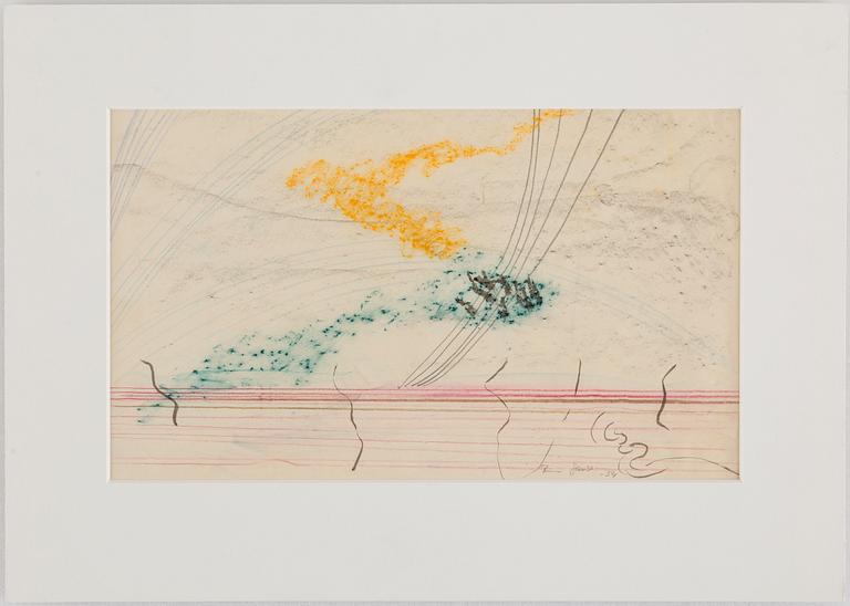 RUNE JANSSON, mixed media, signed and dated -54.