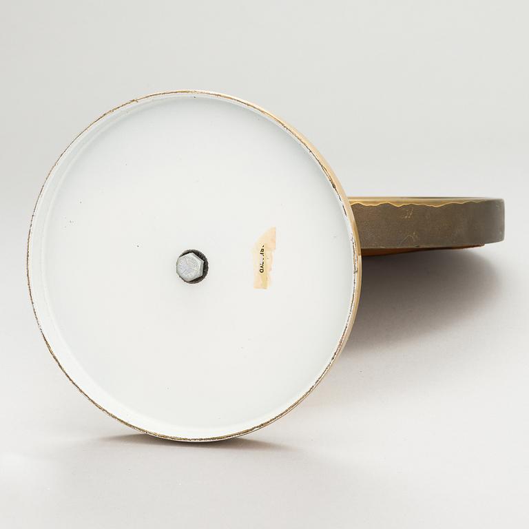 Nils Troed Nilson, A polished brass table mirror, Glas Mäster Markaryd, Sweden.