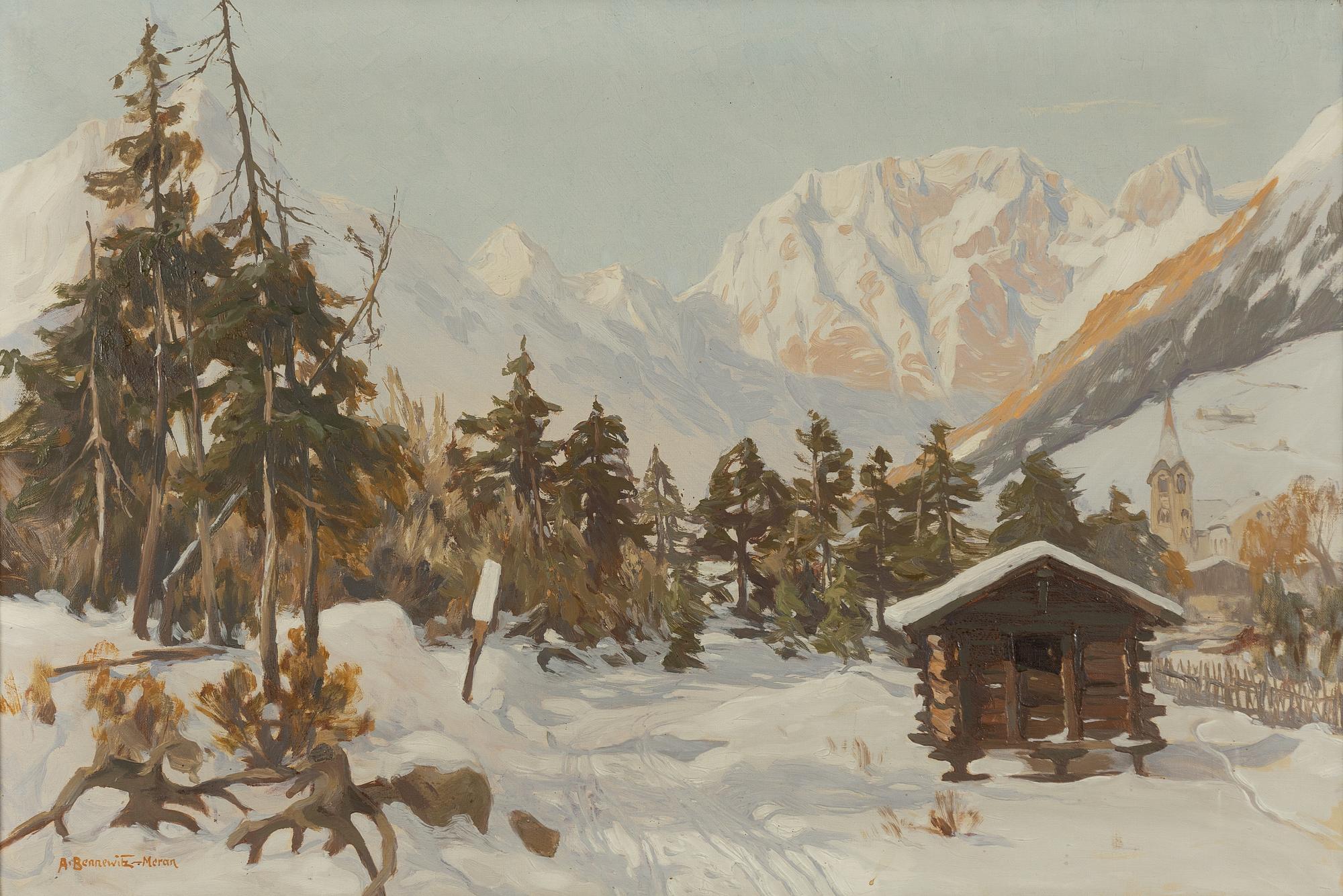 Anton Bennewitz, Winter Landscape,.