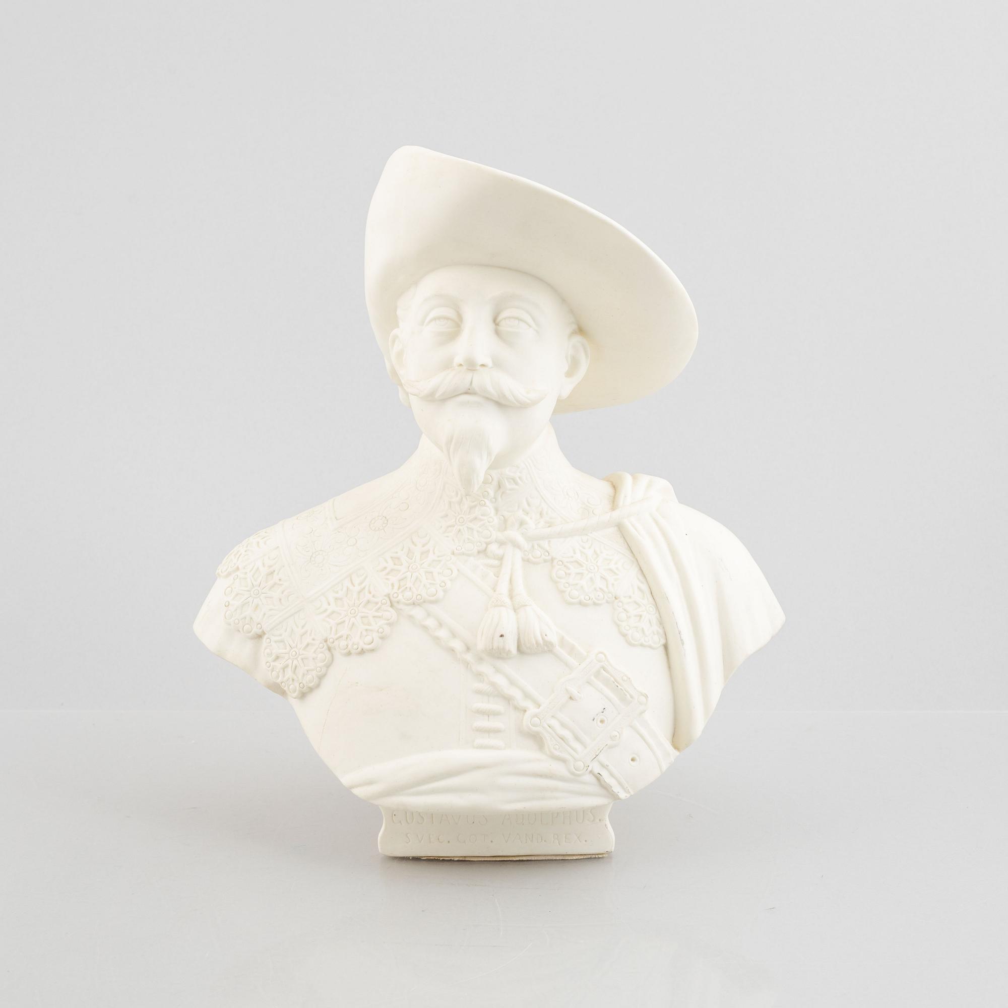 Portrait bust, parian, Rörstrand, circa 1900.