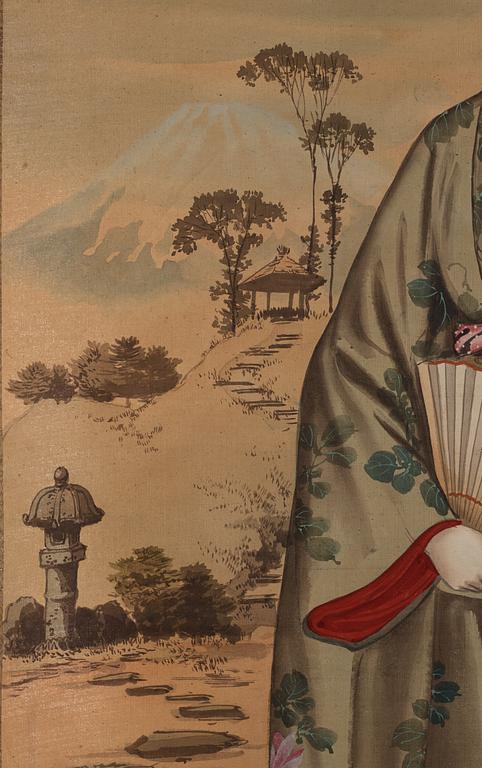 Two japanese hanging scrolls, 20th century.