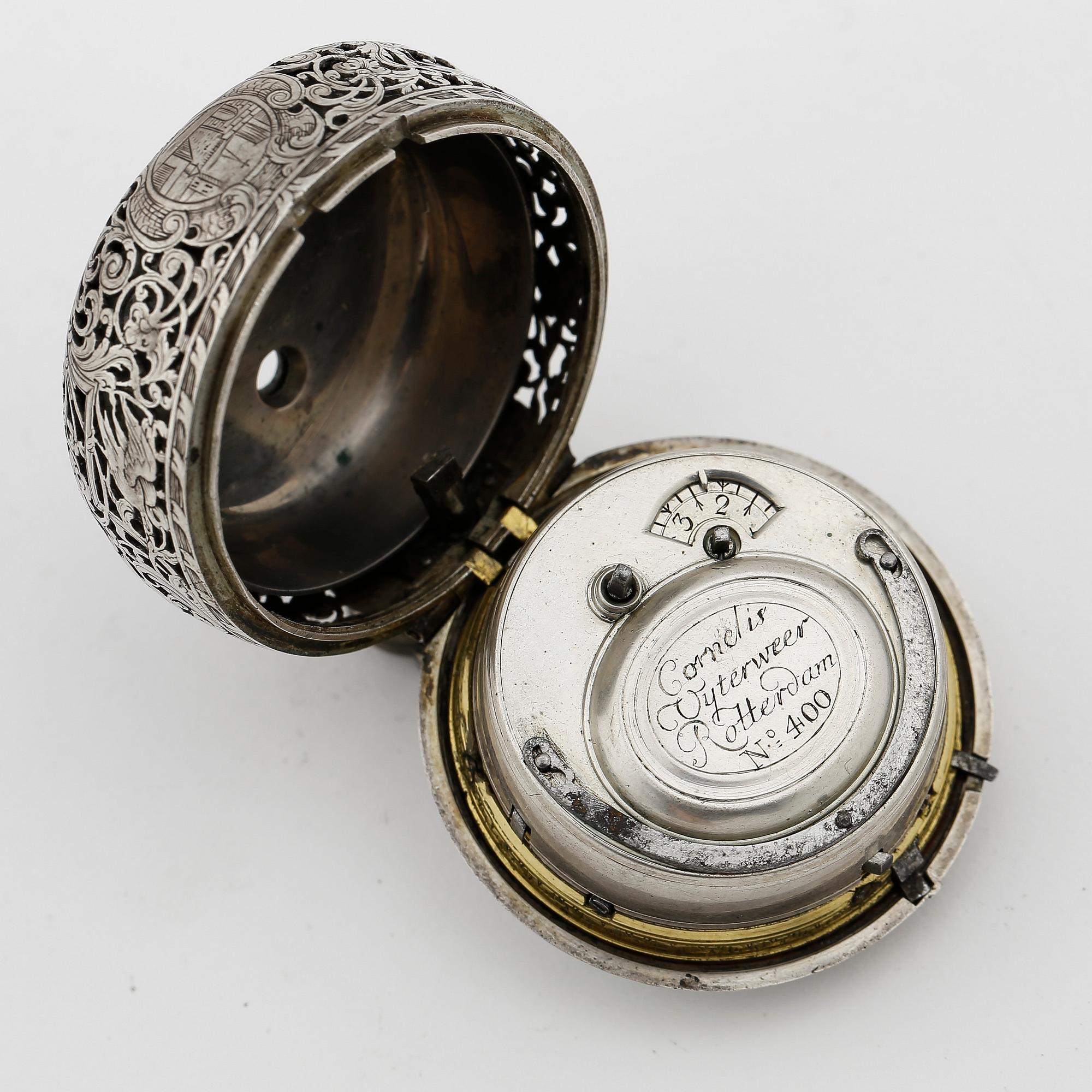 HERRFICKUR, silver, Cornelis Vyterweer, Rotterdam, 1700-tal. Vikt tot ca 149 gram.