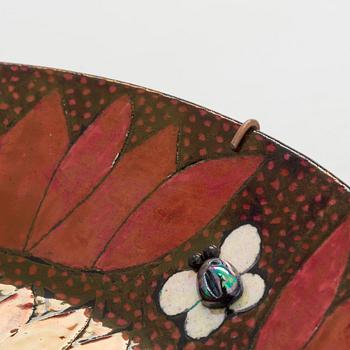 Birger Kaipiainen, dekorationsfat, stengods, signerat Kaipiainen Arabia Finland.