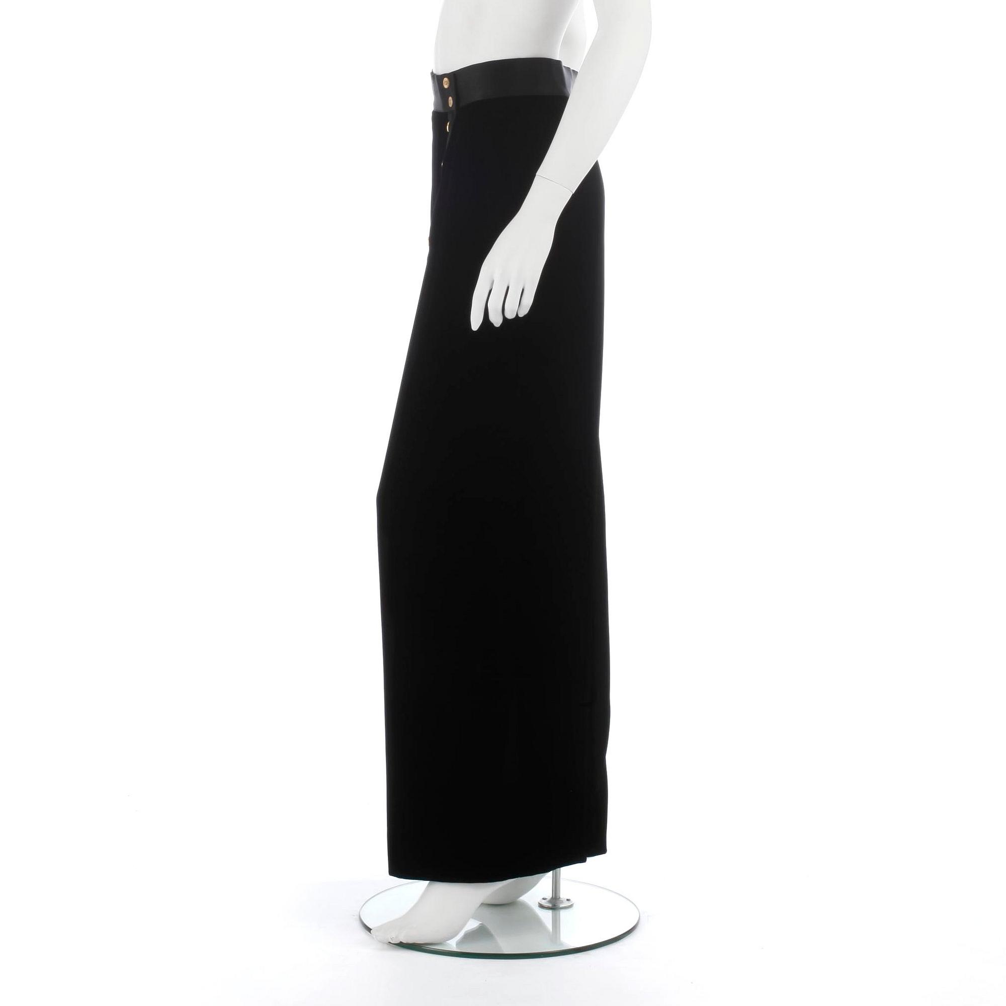 CHANEL, a pair of black velvet pants.