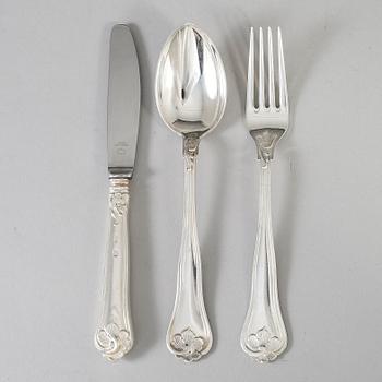 A Cohr 'Sachsisk' model silver cutlery, Denmark, mid 20th century (36 pieces).