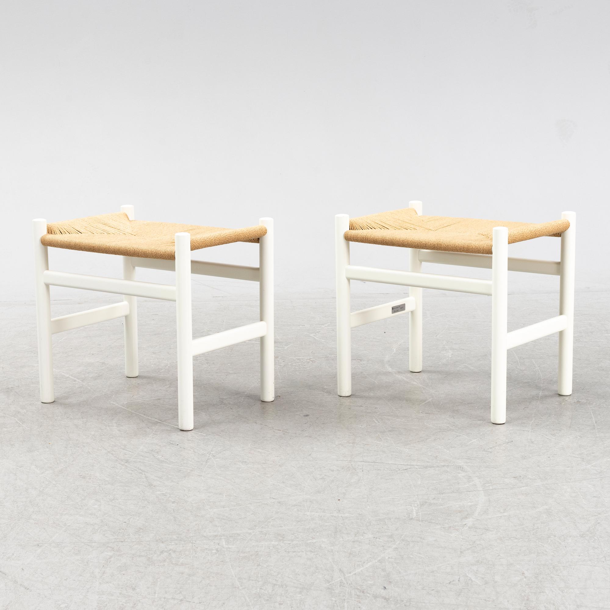 Hans J Wegner, pallar, ett par, "CH 53", Carl Hansen & söner, Danmark.