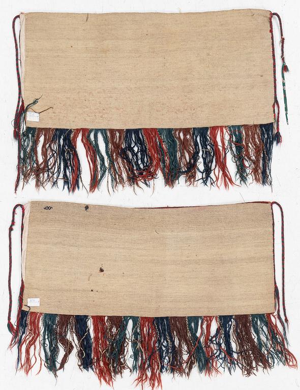 Two Torbor, Turkmen, approx. 95 x 42 cm.