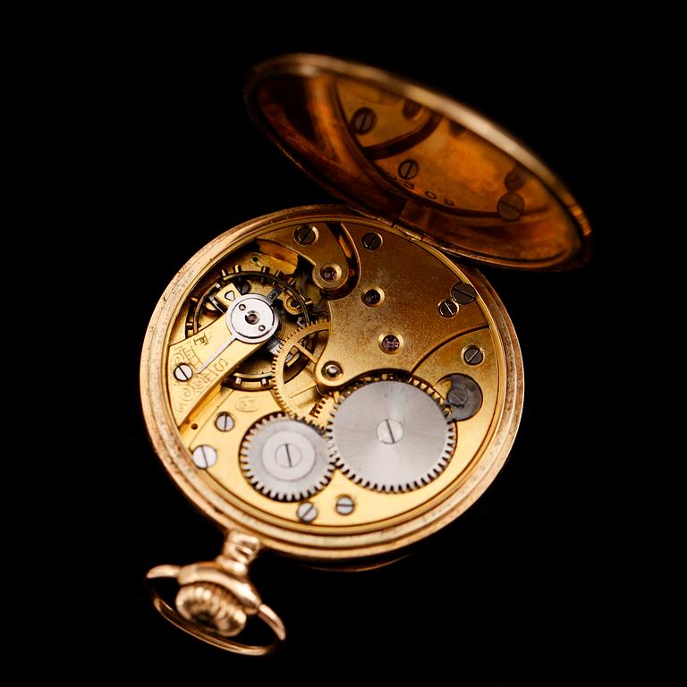 FICKUR, 18 k guld, omkring år 1900.