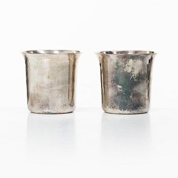 Einar Telander, Bägare, ett par, silver, i etui, Einar Telander Silversmedja, Stockholm 1972.
