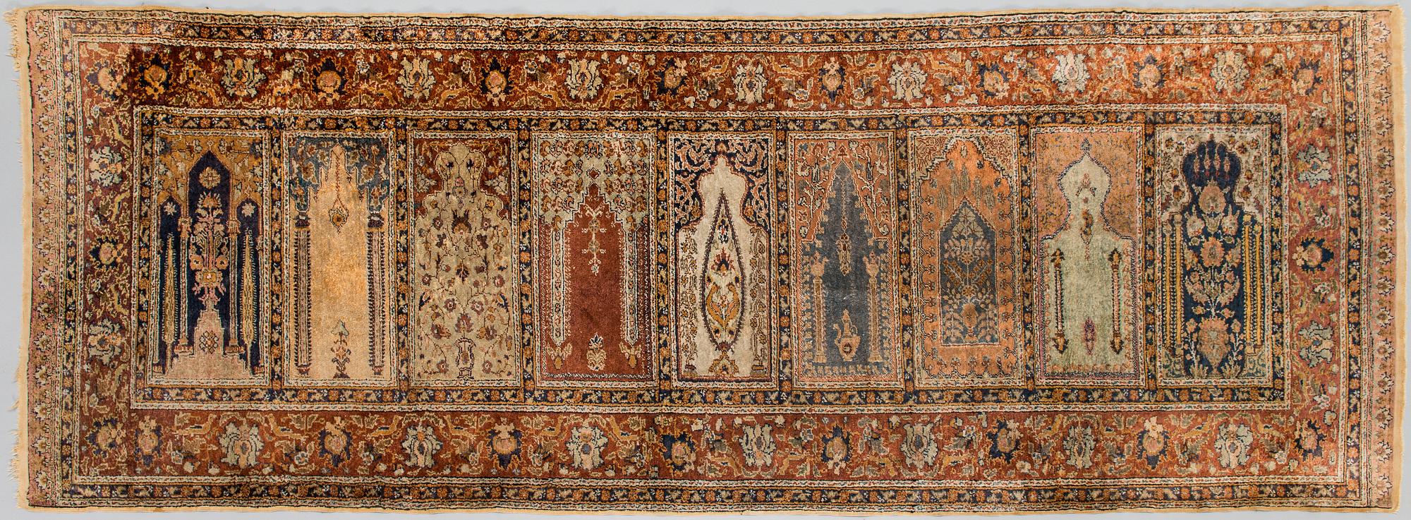 Matta, Kayseri Saff, merceriserad bomull, ca 220 x 80 cm.