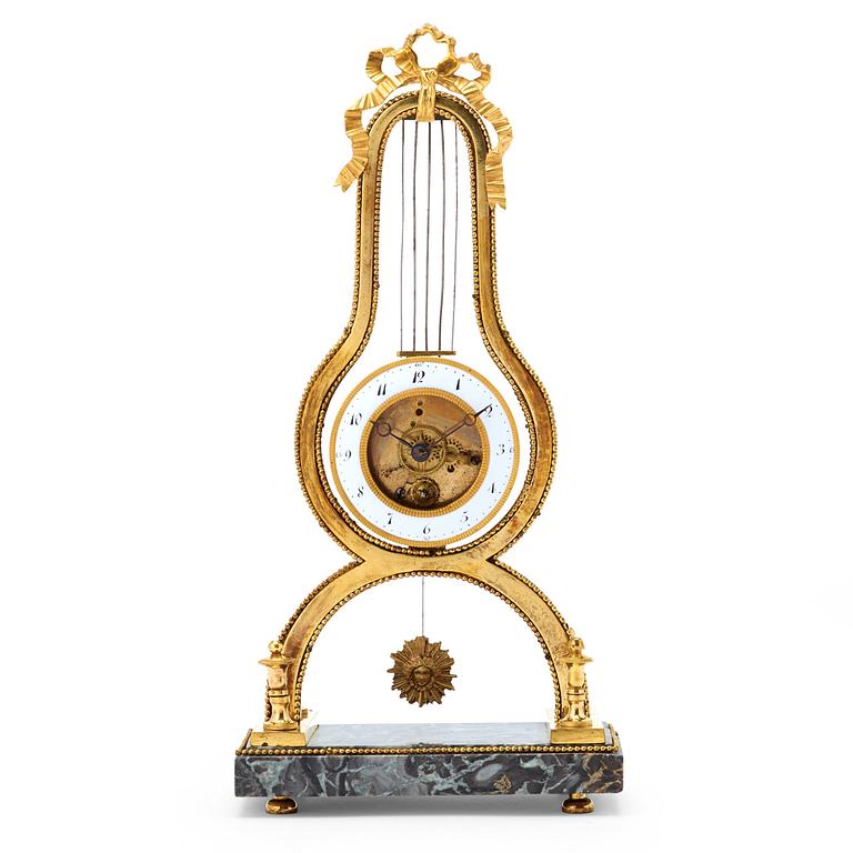 A Louis XVI late 18th century skeleton clock.